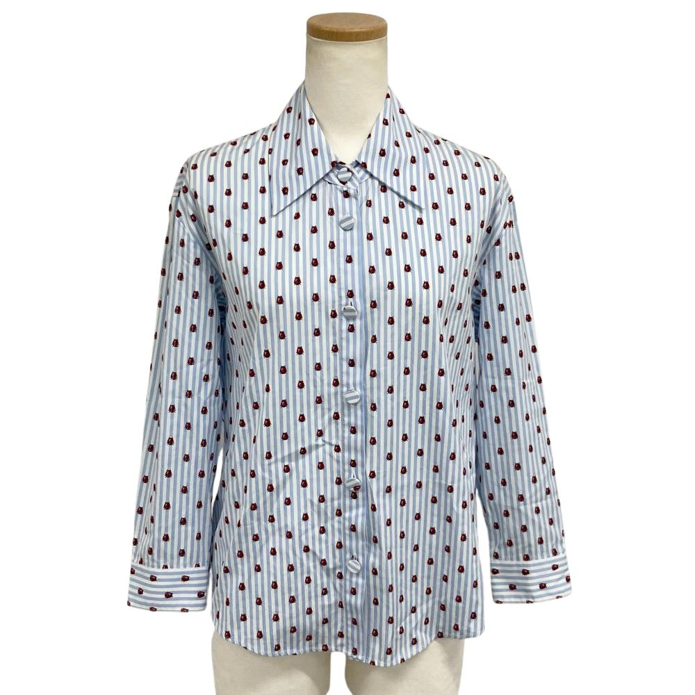 グッチ GUCCI ストライプ てんとう虫 長袖シャツ コットン 525708