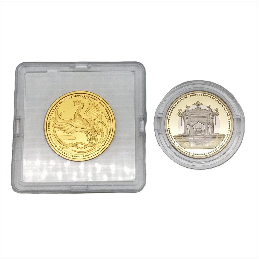 造幣局 天皇陛下御即位記念貨幣 1万円金貨幣 500円バイカラー・クラッド貨幣 プルーフ貨幣セット 純金20g A1CP0901 天皇陛下御即位記念 1万円金貨幣 500円バイカラー クラッド貨幣