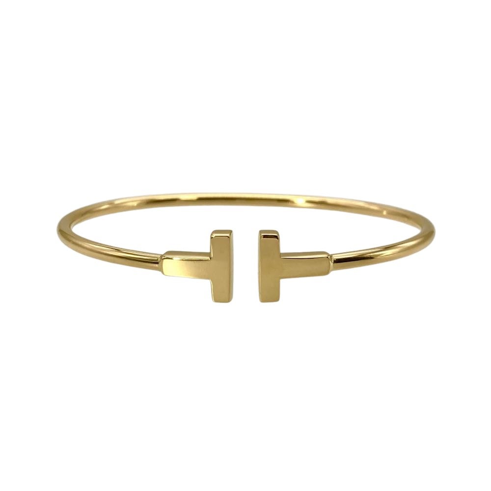 ティファニー Tiffany&Co. Tワイヤー ブレスレット K18YG 8.6g