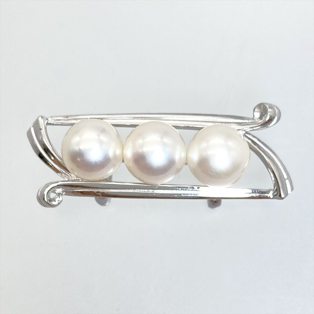 ミキモト MIKIMOTO パール 帯留め 帯締め付き 和装小物 シルバー