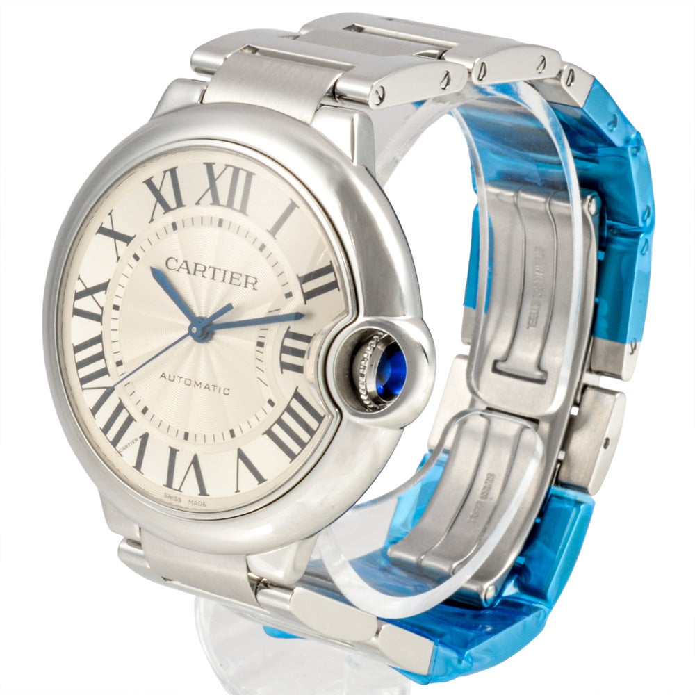 カルティエ Cartier バロンブルー MM 腕時計 シルバー文字盤 36mm