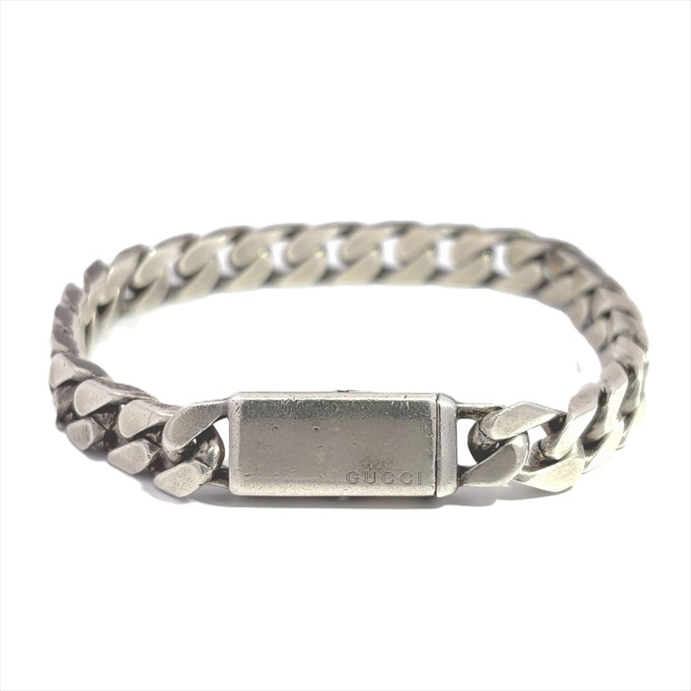 グッチ GUCCI 喜平 チェーン ブレスレット SV925 42.7g シルバー【中古