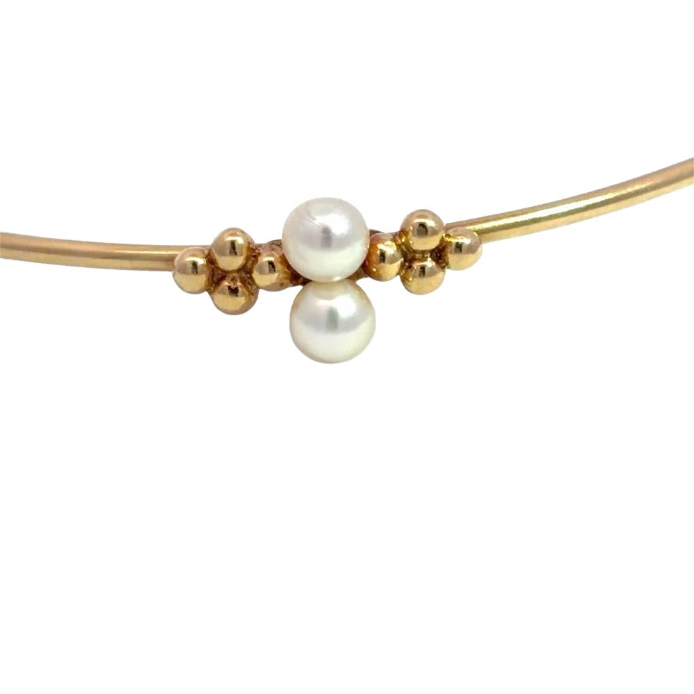 ミキモト MIKIMOTO ベビーパール 3.9mm ブレスレット K14YG 3.9g