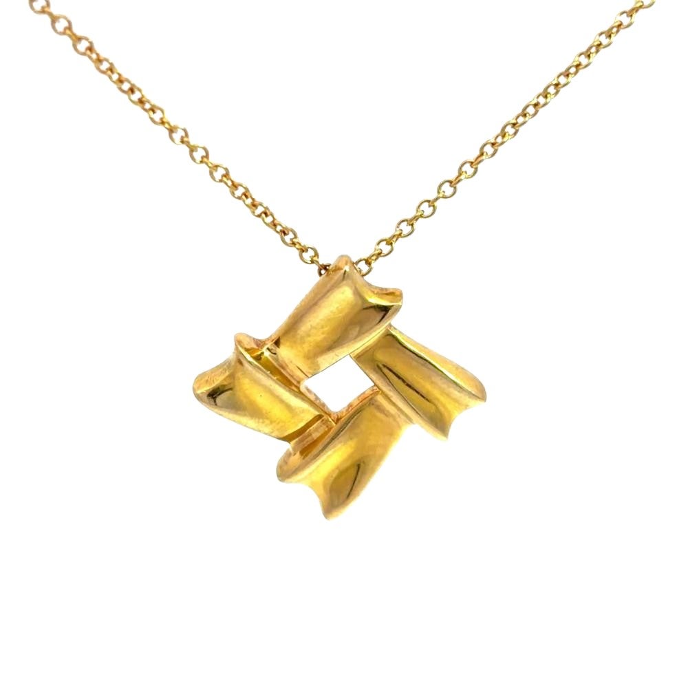 ティファニー Tiffany&Co. マルチハート ドロップ ネックレス K18WG