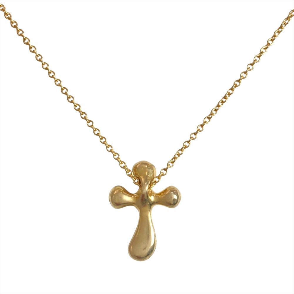 ティファニー Tiffany&Co. スモールクロス ネックレス K18YG 3.6g