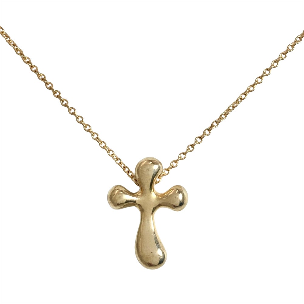 ティファニー Tiffany&Co. スモールクロス ネックレス K18YG 3.6g