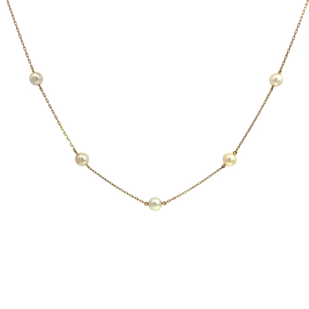 ミキモト MIKIMOTO ステーションネックレス パール4.6mm-6.0mm