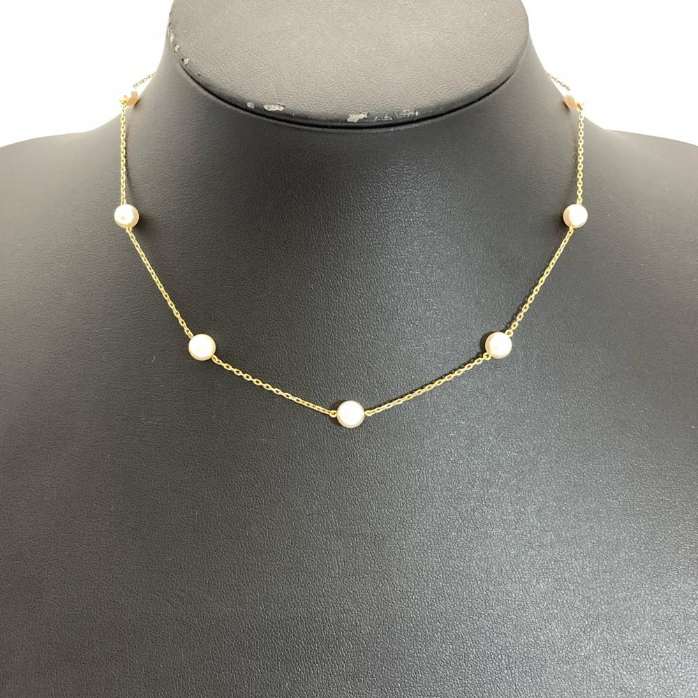 ミキモト MIKIMOTO ステーションネックレス パール4.6mm-6.0mm