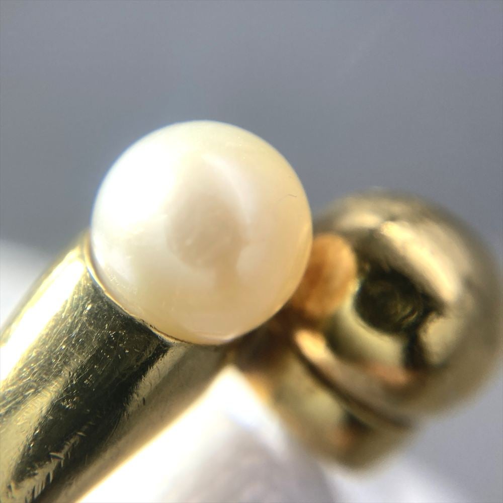 ディオール Dior リング 指輪 約11号 K18YG 6.6g パール ゴールド