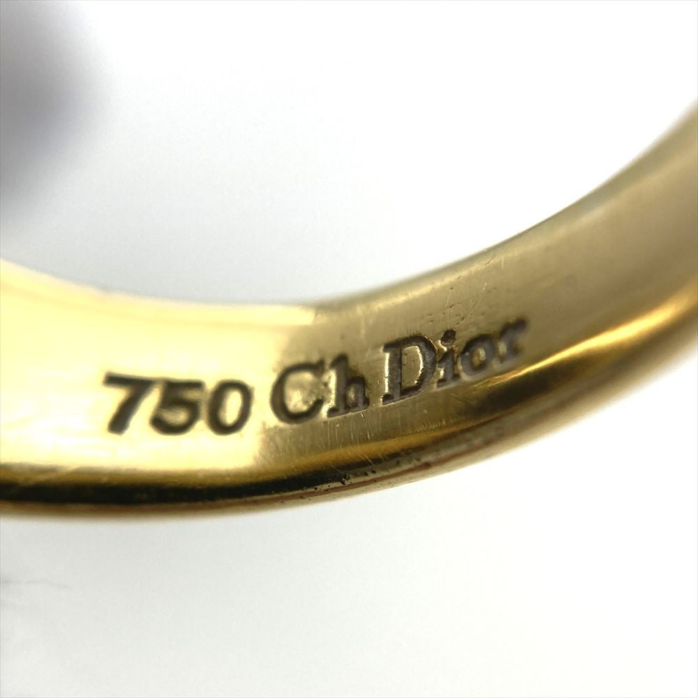 ディオール Dior リング 指輪 約11号 K18YG 6.6g パール ゴールド