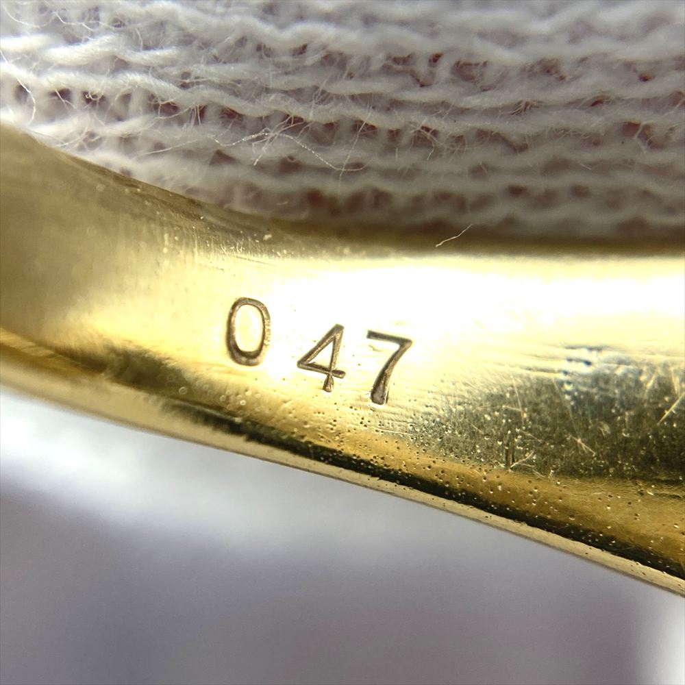 ディオール Dior リング 指輪 約11号 K18YG 6.6g パール ゴールド