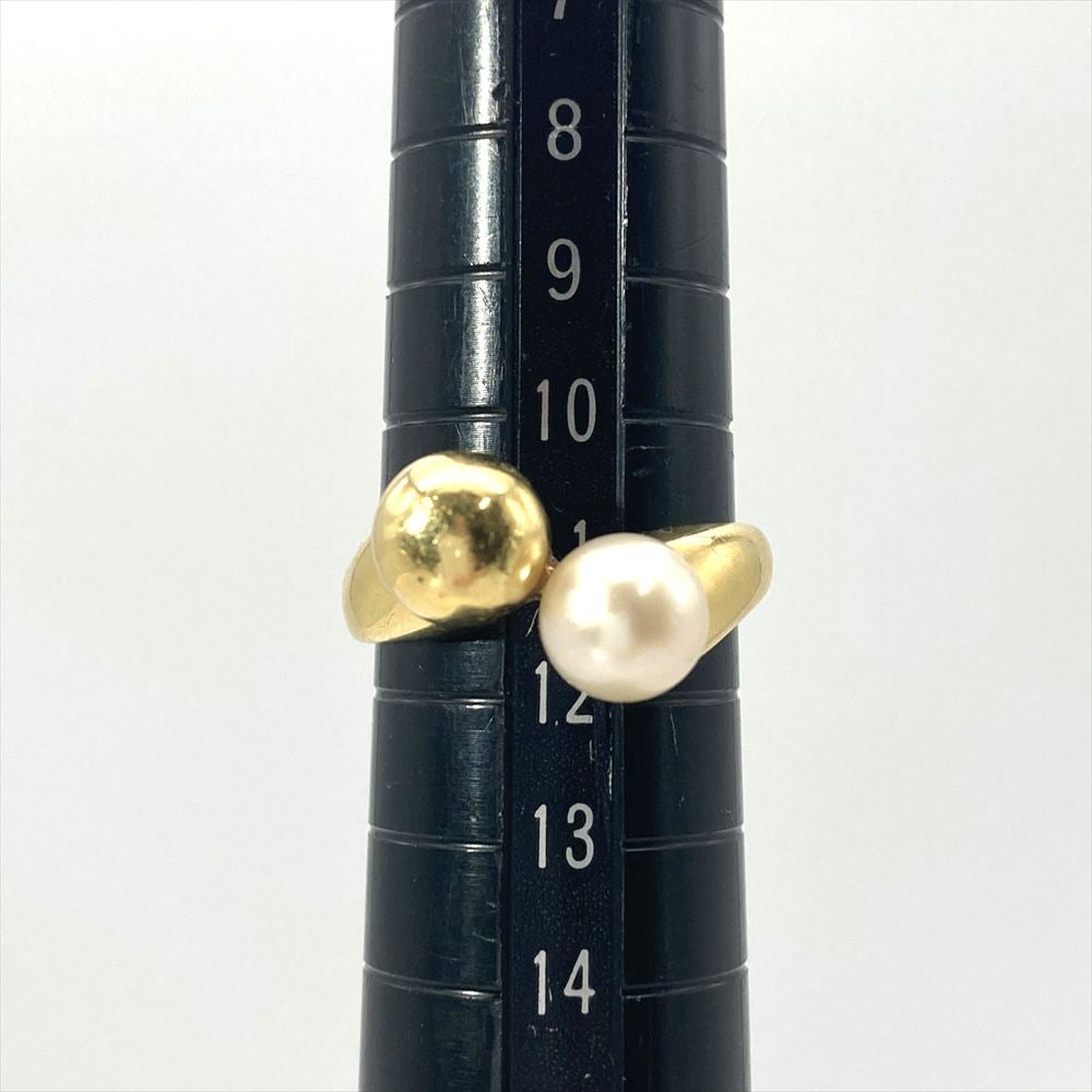 ディオール Dior リング 指輪 約11号 K18YG 6.6g パール ゴールド