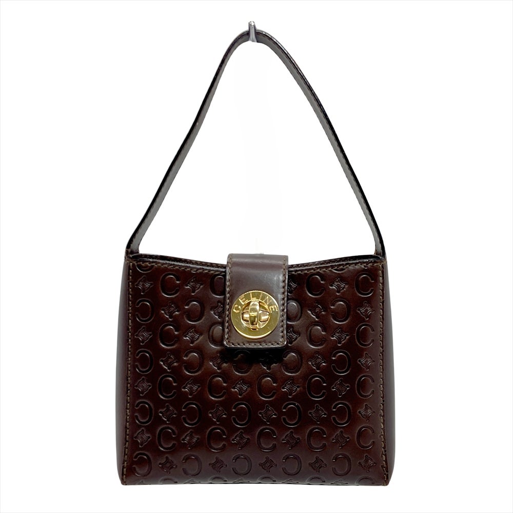 1円 CELINE セリーヌ マカダム柄 2WAY バニティバッグ ショルダー