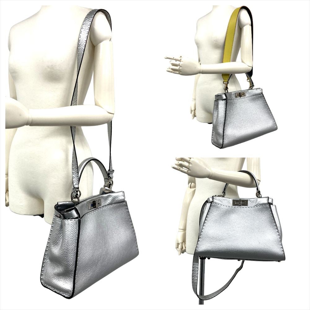 フェンディ FENDI ピーカブー ミディアム ハンドバッグ カーフ