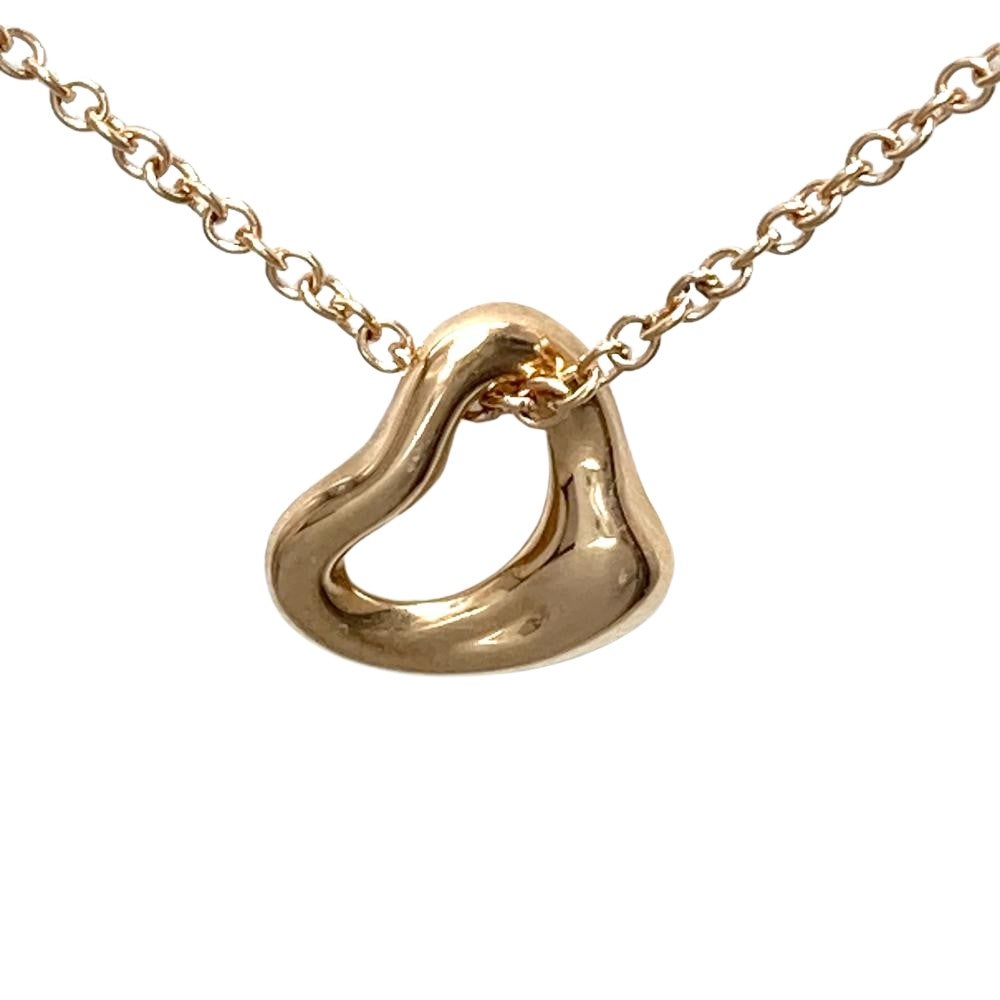 ティファニー Tiffany&Co. オープンハート ネックレス K18PG 1.6g
