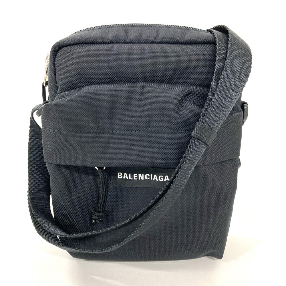バレンシアガ BALENCIAGA ショルダーバッグ 845593 ブラック クロス