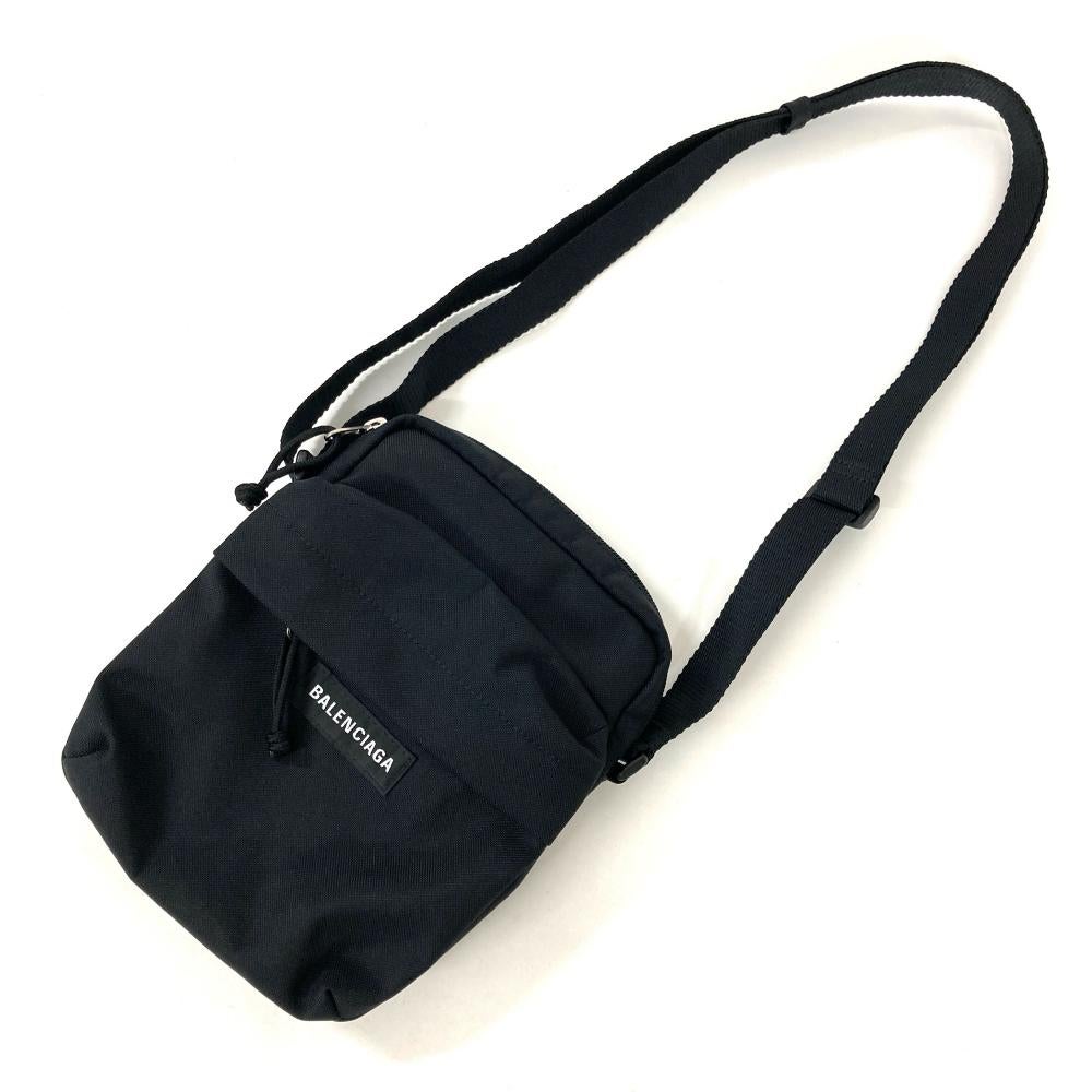 バレンシアガ BALENCIAGA ショルダーバッグ 845593 ブラック クロス
