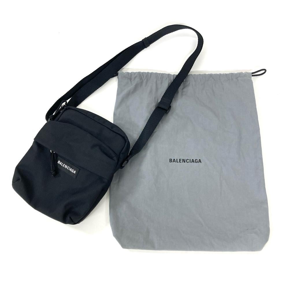 バレンシアガ BALENCIAGA ショルダーバッグ 845593 ブラック クロス