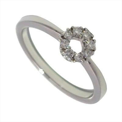 ミキモト MIKIMOTO サークル リング 指輪 ダイヤモンド 0.10ct 約11号 