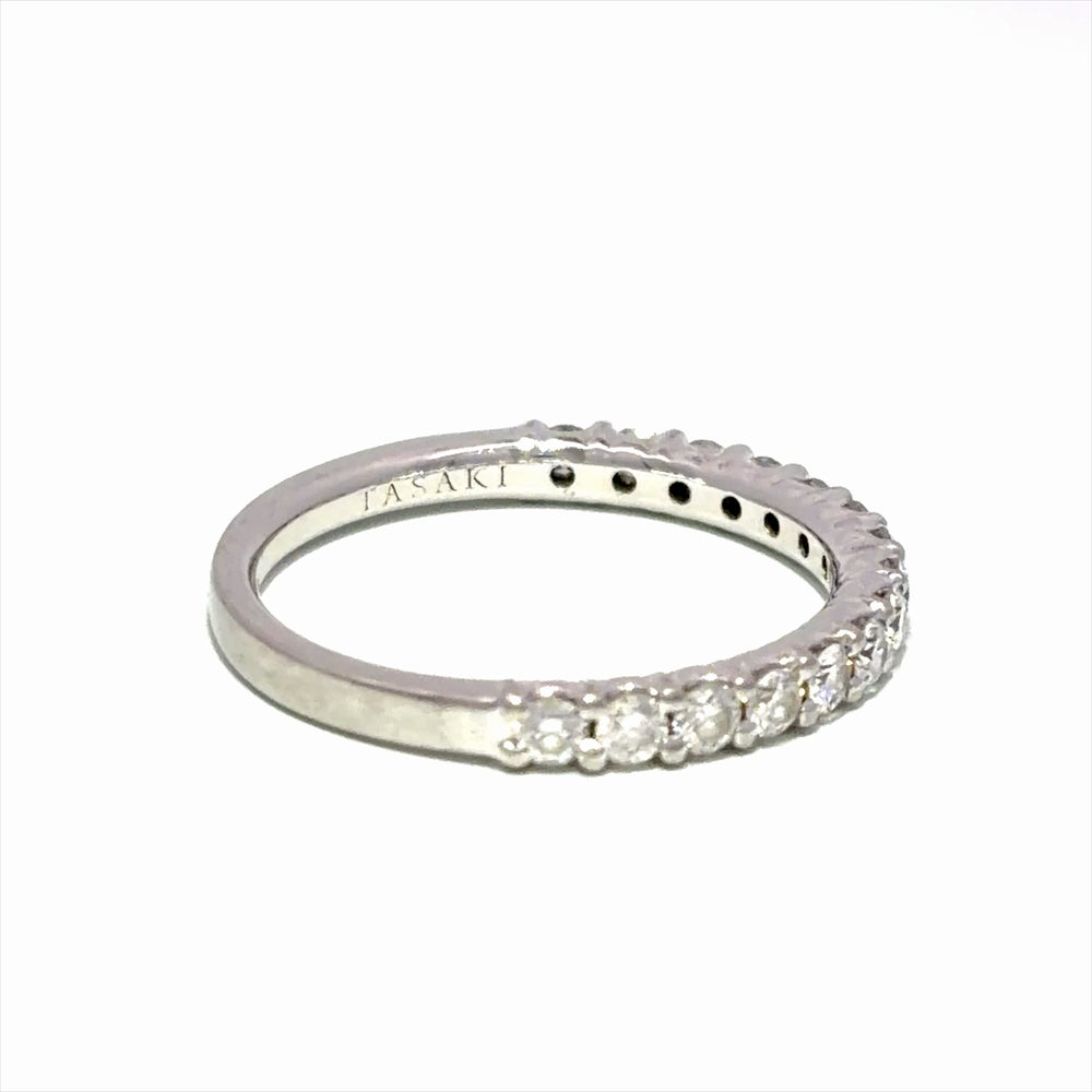 タサキ TASAKI ハーフエタニティ リング 指輪 ダイヤモンド 0.41ct 約9