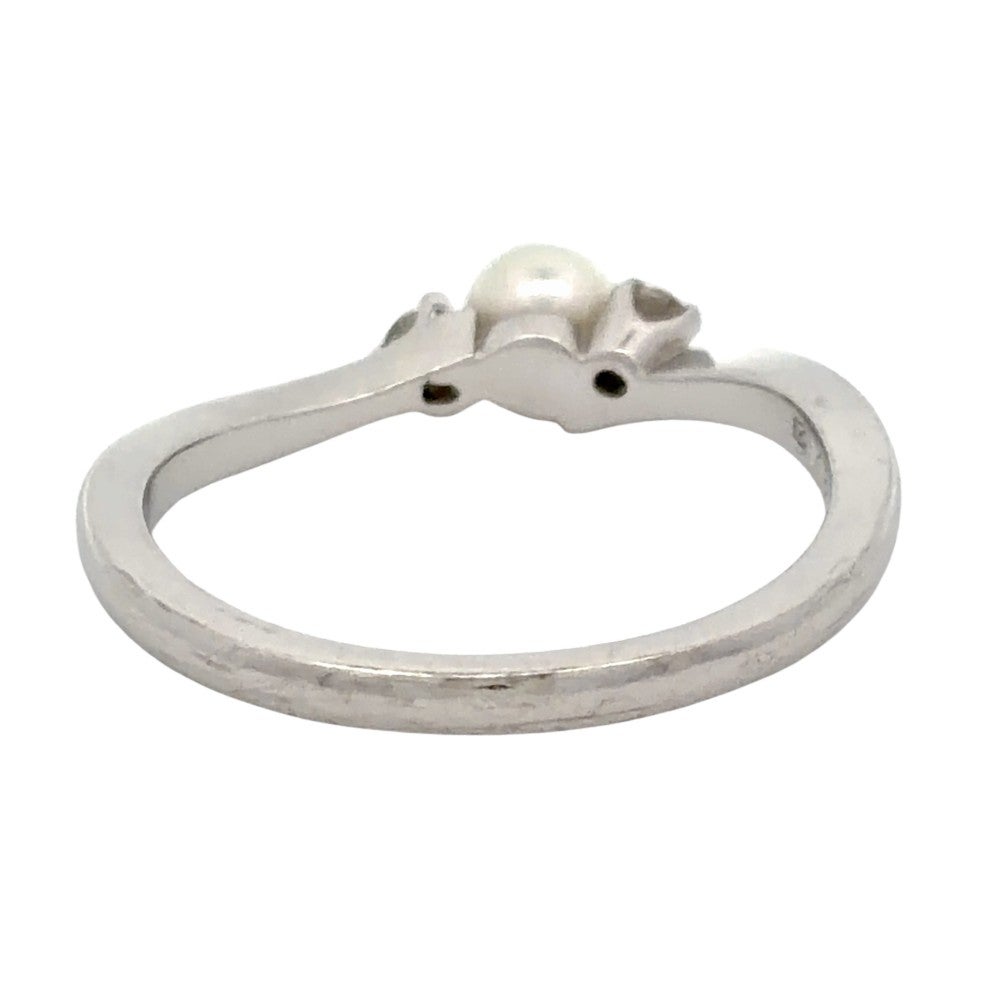 ミキモト MIKIMOTO ベビーパール リング 指輪 ダイヤモンド 約11号