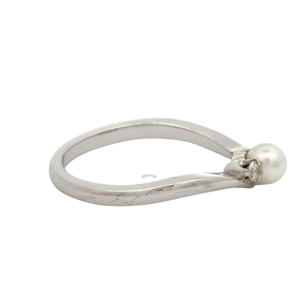まる。　ミキモト　ベビーパール　ダイヤ　リング ミキモト MIKIMOTO ベビーパール リング 指輪 ダイヤモンド 約11号