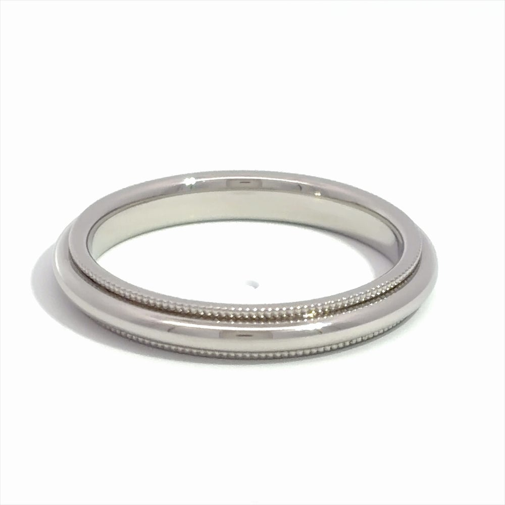 ティファニー Tiffany&Co. ミルグレイン リング 指輪 約15号 Pt950 6.2