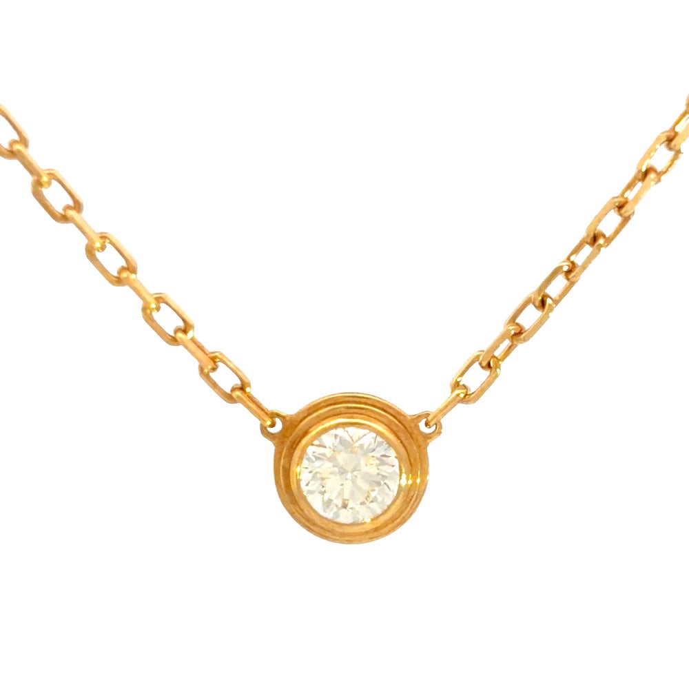 カルティエ Cartier ダムール LM ネックレス ダイヤモンド K18YG 2.9g