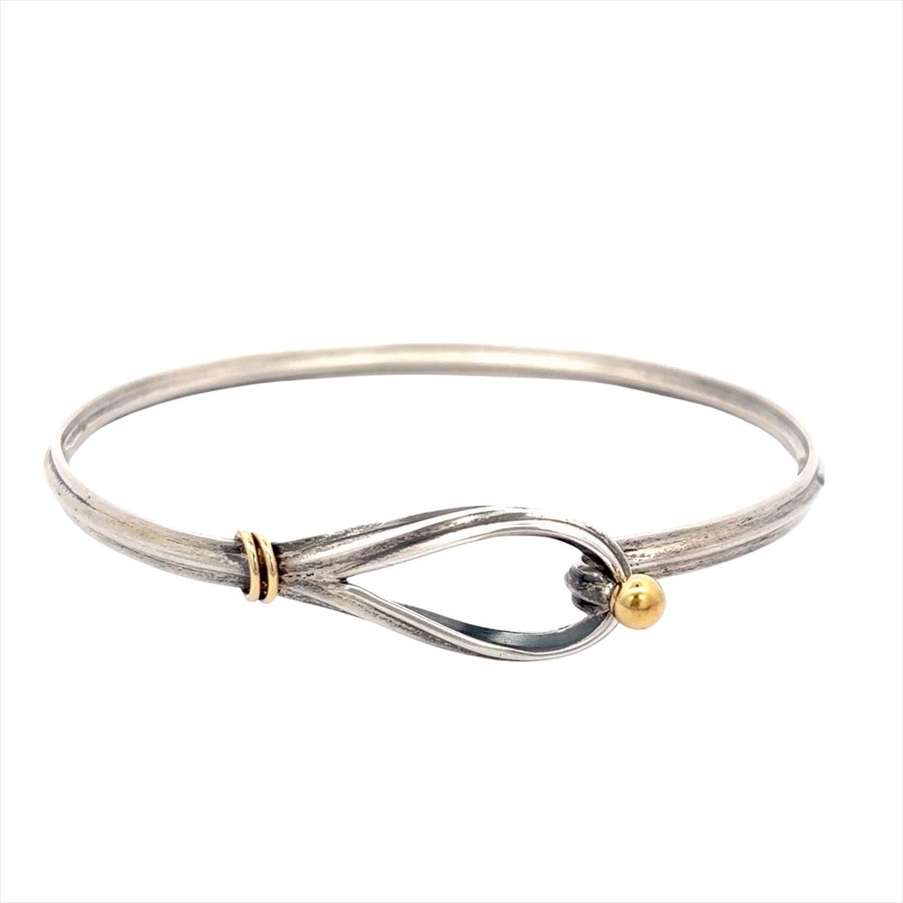 ティファニー Tiffany&Co. フック&アイ バングル カフ SV925 11.7g 750