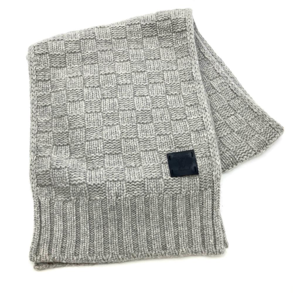 LOUIS VUITTON エシャルプ　ヘルシンキ　カシミヤ マフラー　グレー ルイヴィトン LOUIS VUITTON エシャルプ ヘルシンキ マフラー カシミヤ
