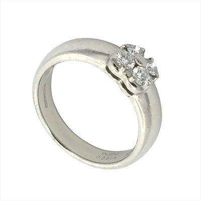ミキモト MIKIMOTO フラワー モチーフ リング 指輪 ダイヤモンド 0.29 