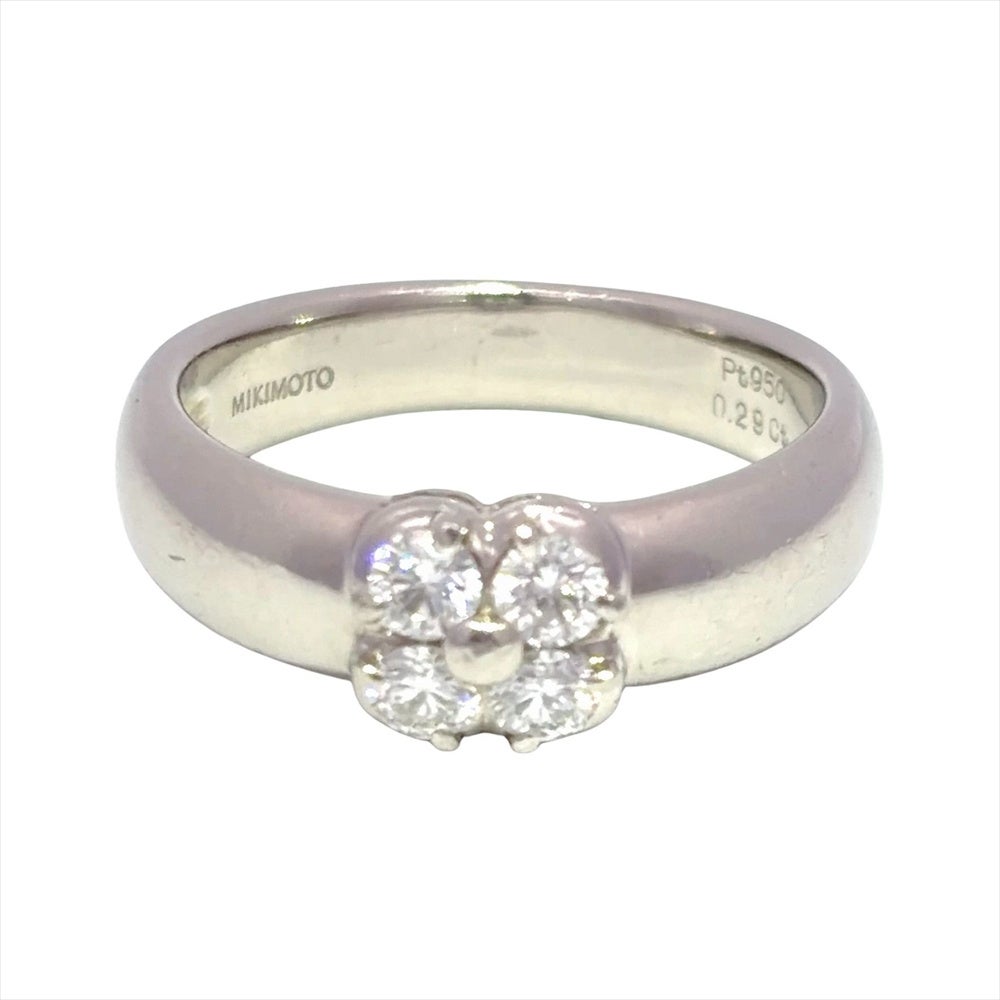 ミキモト MIKIMOTO フラワー モチーフ リング 指輪 ダイヤモンド 0.29