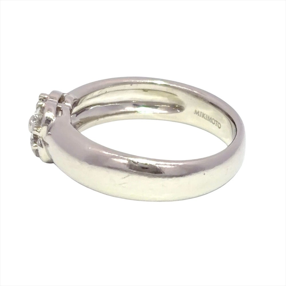 ミキモト MIKIMOTO フラワー モチーフ リング 指輪 ダイヤモンド 0.29