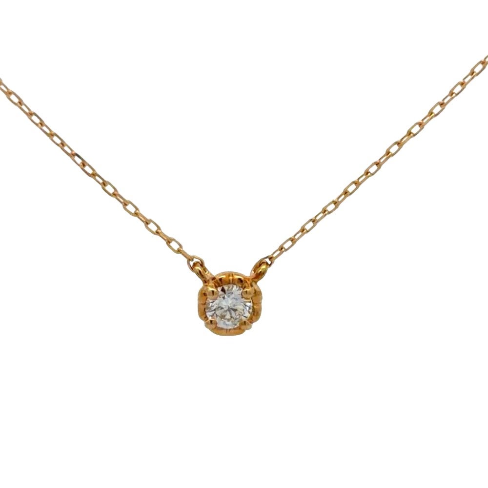 b*a様 AHKAH アーカー　ティアネックレス　K18 アーカー AHKAH ティア ネックレス ダイヤモンド 0.05ct K18YG 0.9g