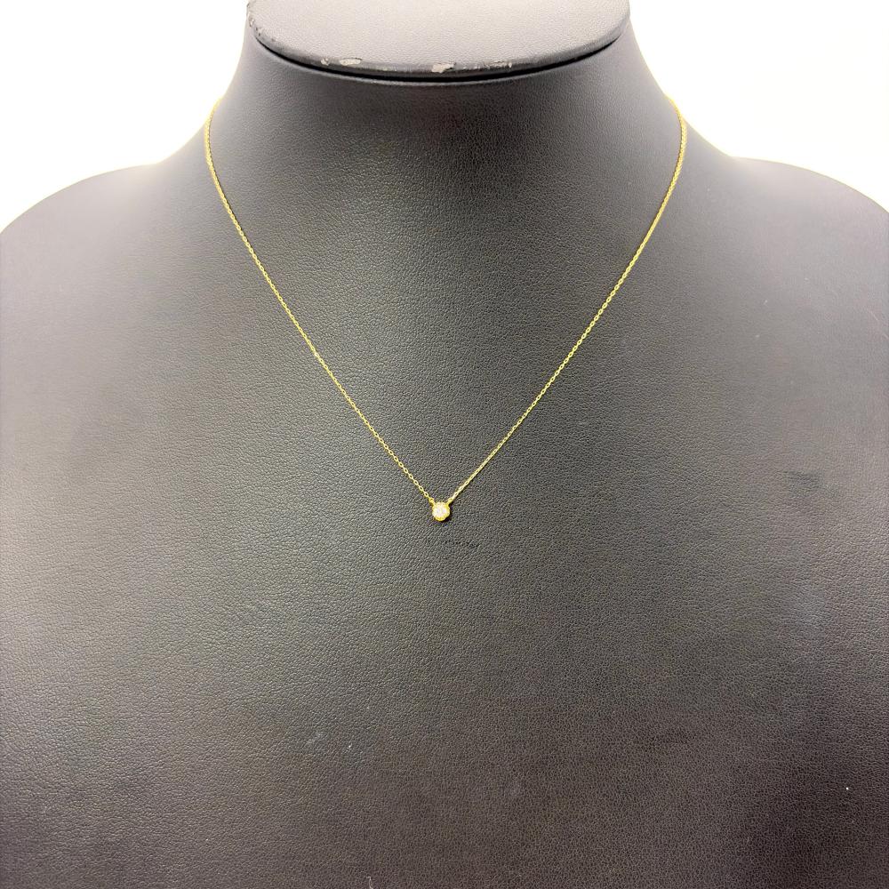 アーカー AHKAH ティア ネックレス ダイヤモンド 0.05ct K18YG 0.9g