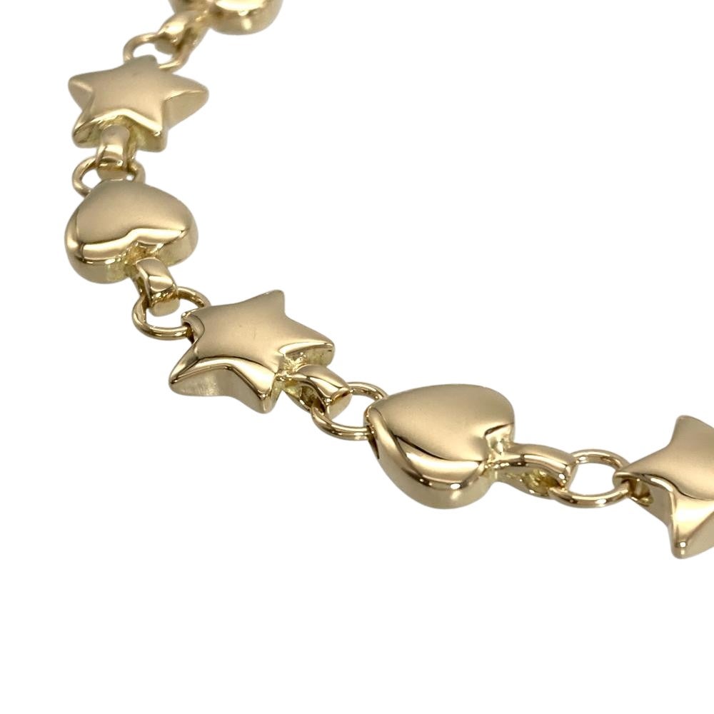 ティファニー Tiffany&Co. スター ハート ブレスレット K18YG 17.4g