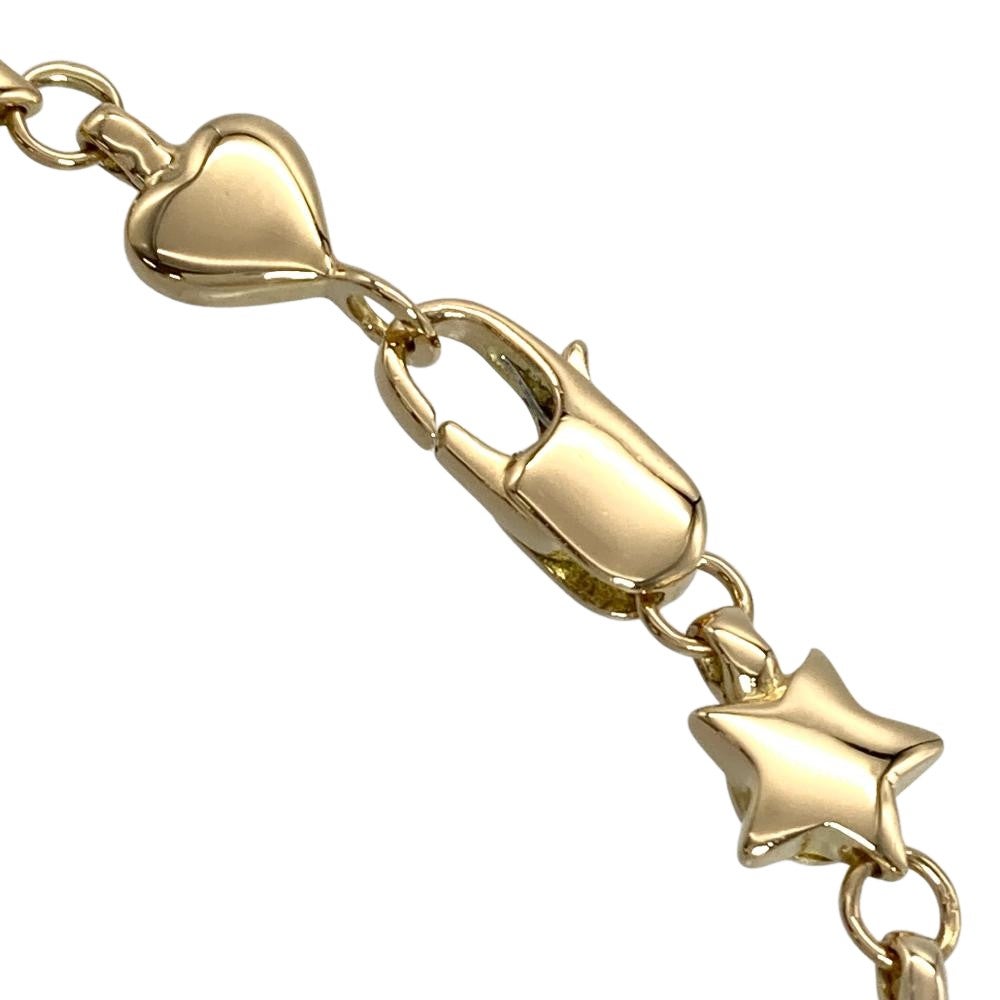 ティファニー Tiffany&Co. スター ハート ブレスレット K18YG 17.4g