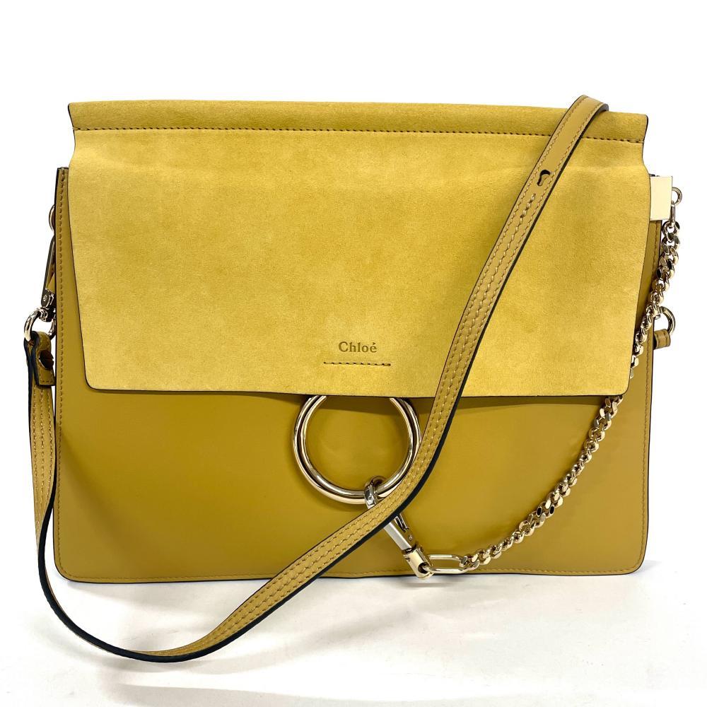 クロエ Chloe フェイ FAYE ショルダーバッグ レザー イエロー クラッチ レディース【中古】 クロエ Chloe フェイ FAYE ショルダーバッグ レザー イエロー クラッチ