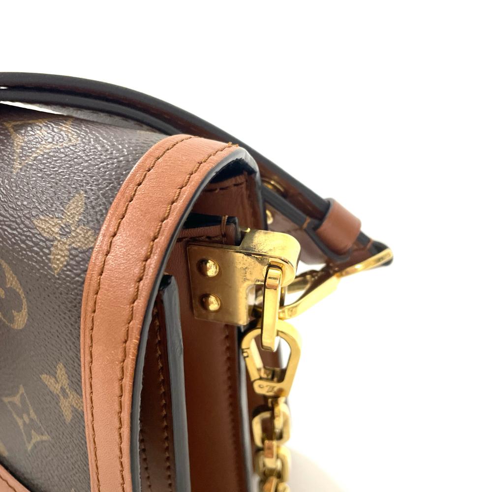 LOUIS VUITTON ルイヴィトン ドーフィーヌMM モノグラムリバース PVC レザー チェーン ショルダーバッグ ゴールド金具 ブラウン M45958 LOUIS VUITTON（ルイ・ヴィトン） ドーフィーヌMM モノグラムリバース