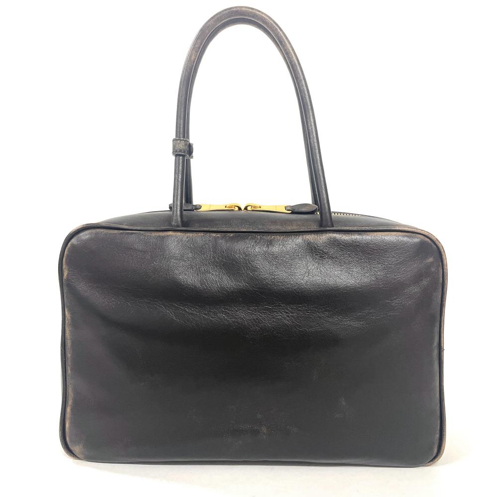 ミュウミュウ MIUMIU ボー トートバッグ レザー 5BB117 コーヒー