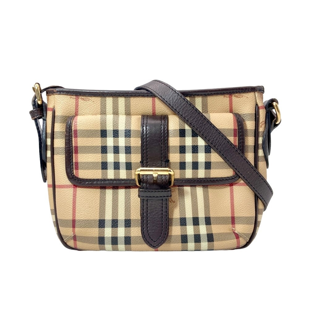 バーバリー BURBERRY ノバチェック ショルダーバッグ ベージュ ブラウン シャドーホース レディース【中古】 バーバリー BURBERRY ノバチェック ショルダーバッグ ベージュ