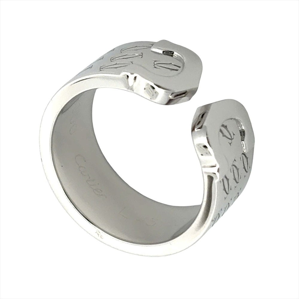 カルティエ Cartier C2 リング 指輪 #49 K18WG 11.2g 2000年 Xmas限定
