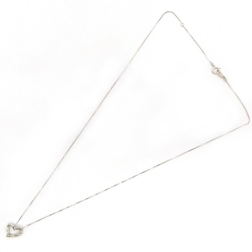 ツツミ TUTUMI ハートモチーフ ネックレス ダイヤモンド 0.20ct K14WG