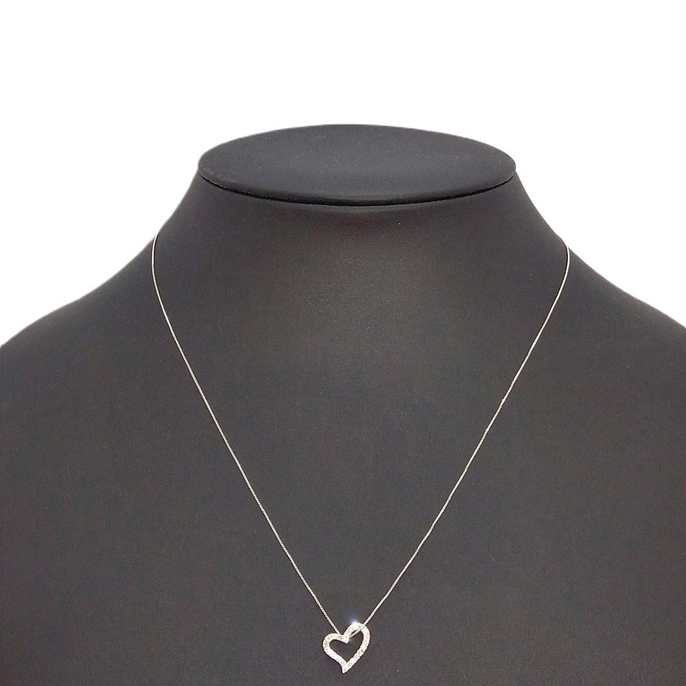 ツツミ TUTUMI ハートモチーフ ネックレス ダイヤモンド 0.20ct K14WG