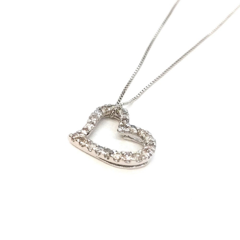 ツツミ TUTUMI ハートモチーフ ネックレス ダイヤモンド 0.20ct K14WG