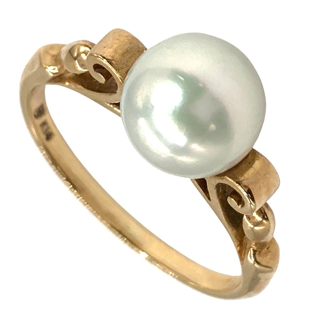 ミキモト MIKIMOTO パール 1P リング 指輪 ダイヤモンド 約15.5号