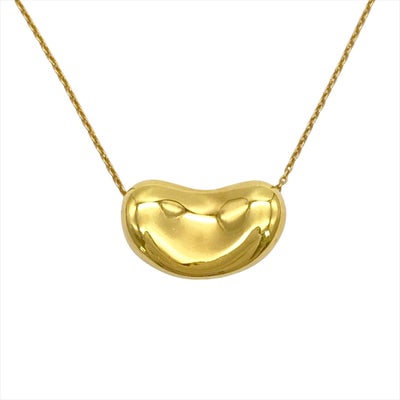 ティファニー Tiffany&Co. ビーン ラージ デザイン ネックレス K18YG 