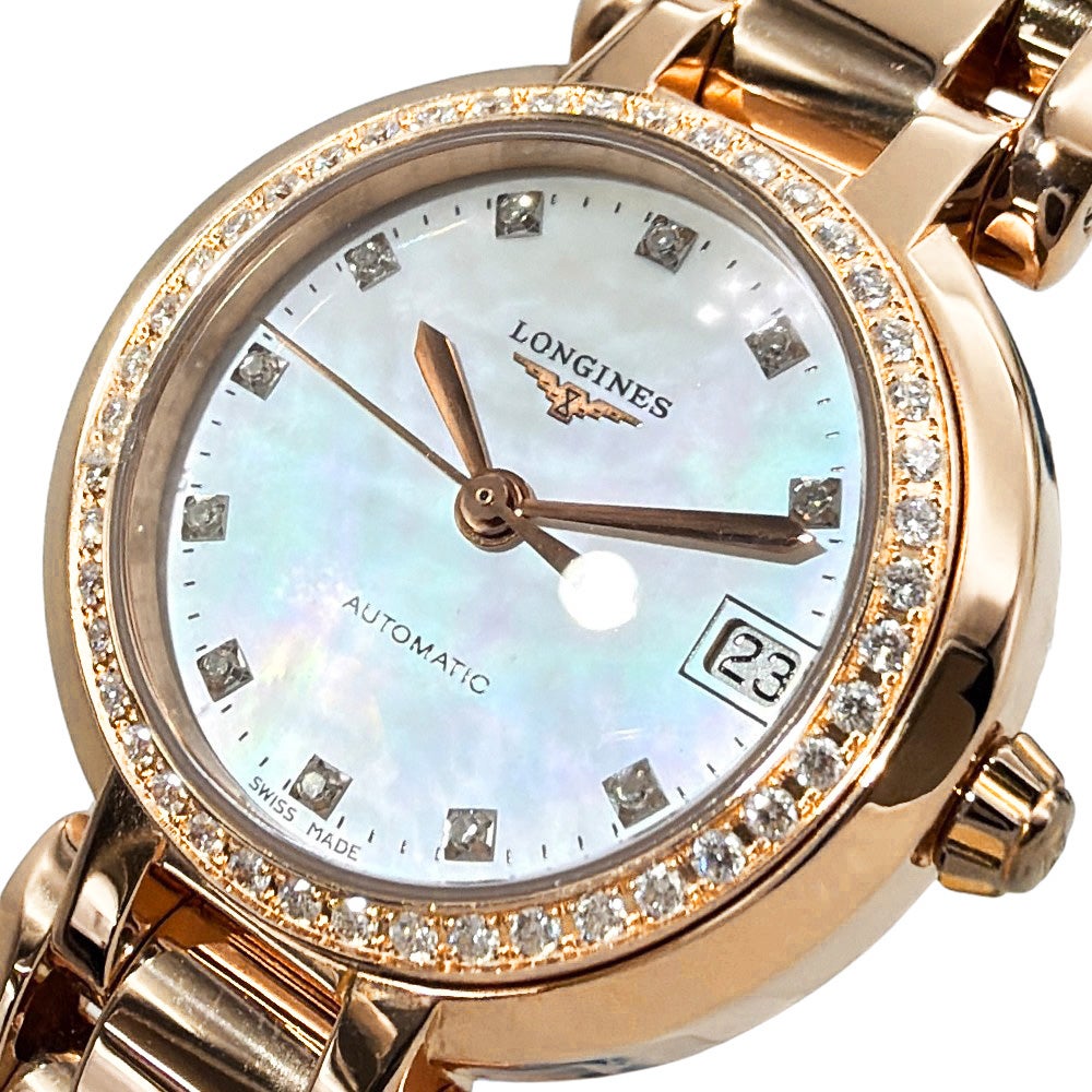 ロンジン LONGINES L8.111.9.87.6 プリマルナ 腕時計 ホワイトシェル