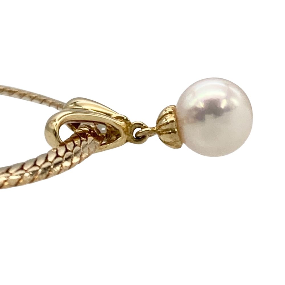 ミキモト MIKIMOTO パール 7.2mm チョーカー ネックレス K18YG 11.3g
