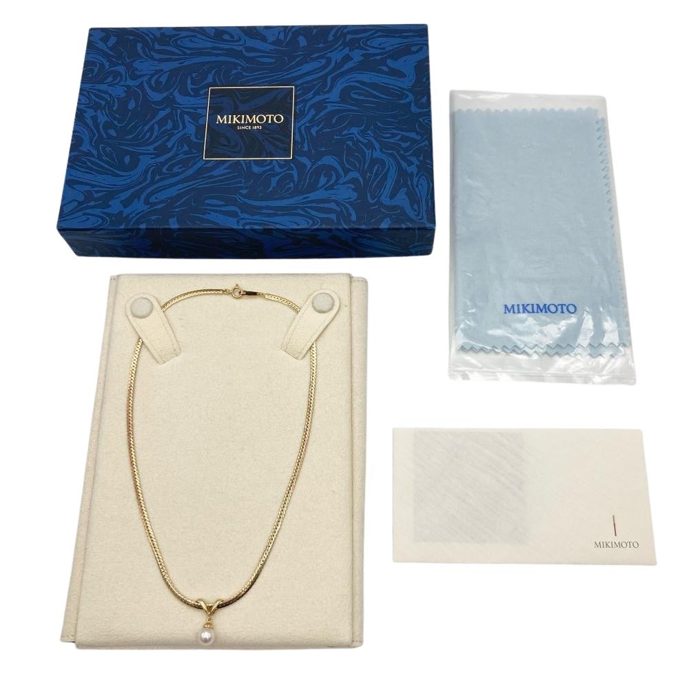 ミキモト MIKIMOTO パール 7.2mm チョーカー ネックレス K18YG 11.3g